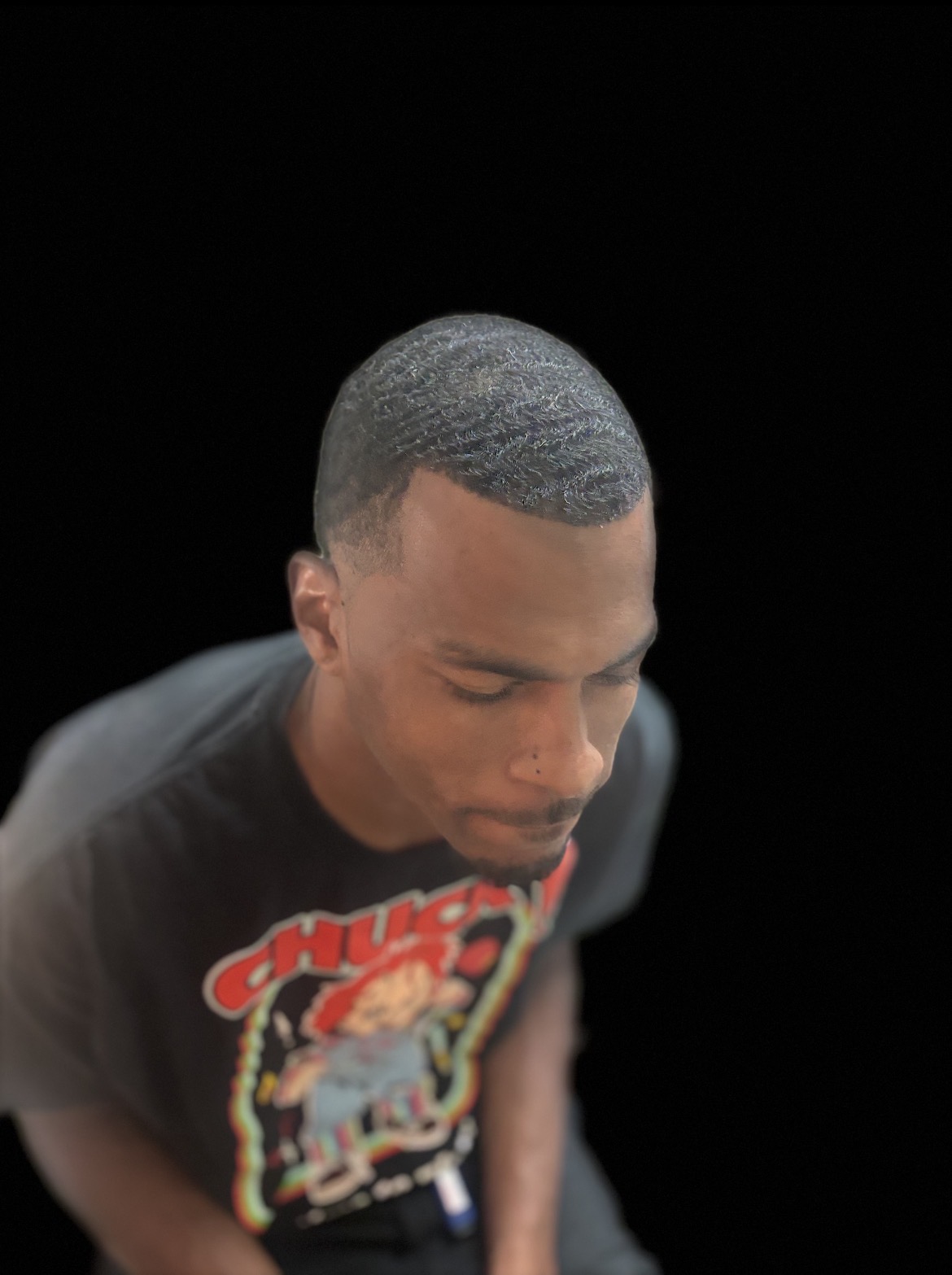 Close-cut waves with a crisp hairline at Hood Cuttz